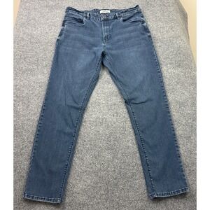 Kenneth Cole Reaction Slim Fit Jeans Mens 36x32 Blue Denim Stretch Pants